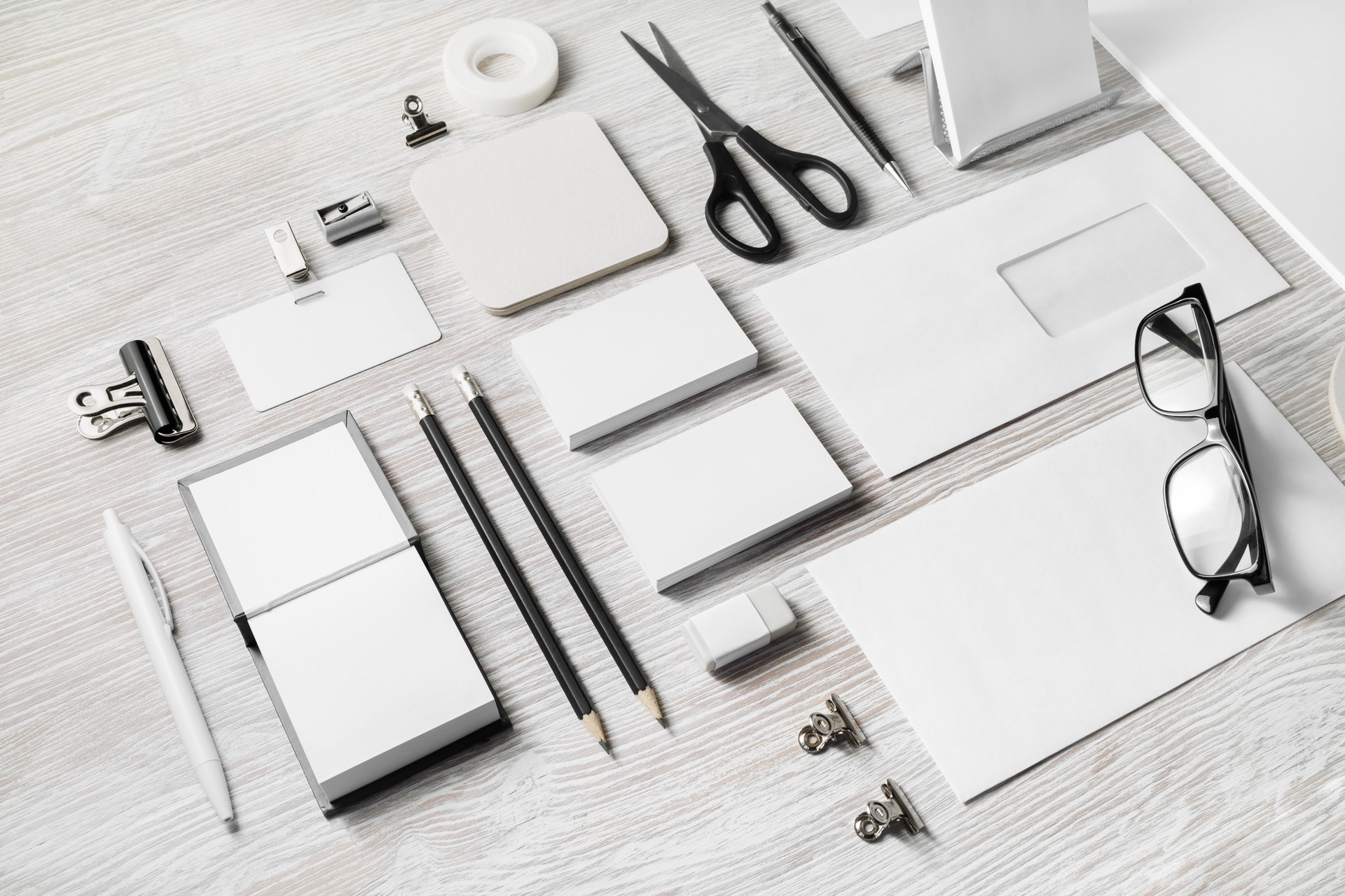 Blank corporate stationery